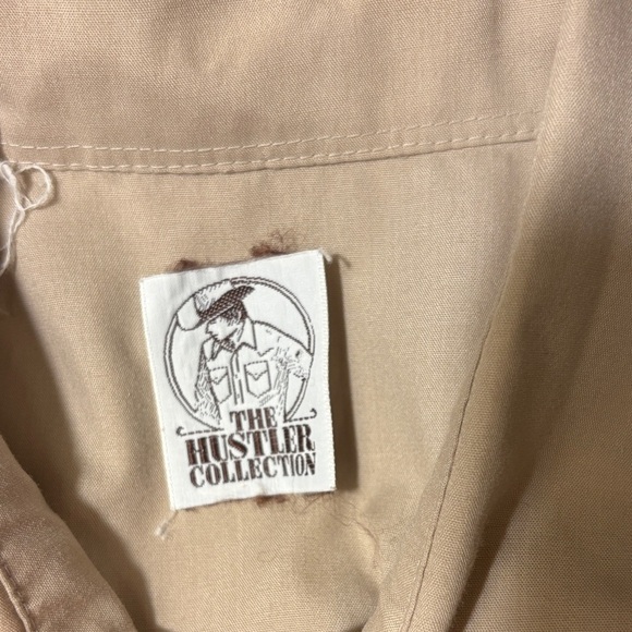 Vintage The Hustler Collection Men's Tan Western Shirt - Picture 4 of 12